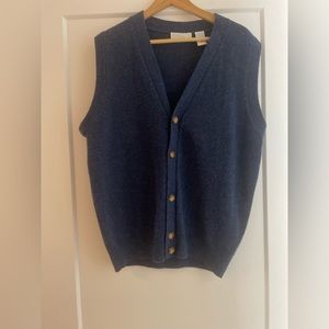 Blue knit sweater vest